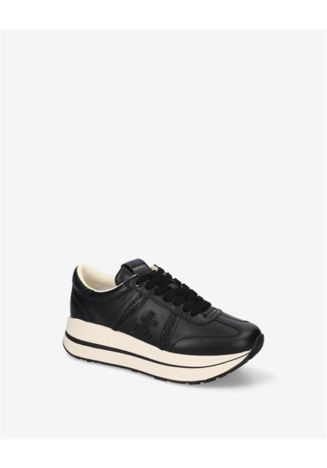 Premiata Bethcoin 8503 Sneaker in Embossed Black Leather Women's PREMIATA |  | BETHCOIN VAR8503
